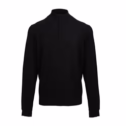 Premier Mens Zip Neck Sweatshirt - 5XL, Black