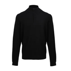 Premier Mens Zip Neck Sweatshirt - 5XL, Black