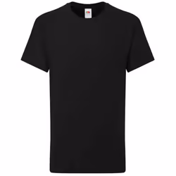 Fruit of the Loom Childrens/Kids Iconic 195 Premium T-Shirt - 12-13 Years, Black