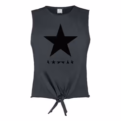 Amplified Womens/Ladies Black Star David Bowie Sleeveless Tank Top - XS, Charcoal