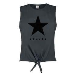 Amplified Womens/Ladies Black Star David Bowie Sleeveless Tank Top - XL, Charcoal