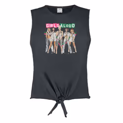 Amplified Womens/Ladies Split Colour Girls Aloud Sleeveless Tank Top - XL, Charcoal