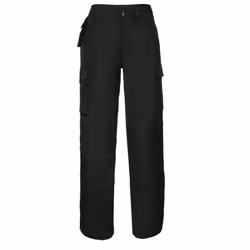 Russell Mens Heavy Duty Work Trousers - 46R, Black