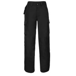 Russell Mens Heavy Duty Work Trousers - 46R, Black