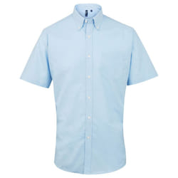 Premier Mens Signature Short-Sleeved Shirt - 23in, Light Blue