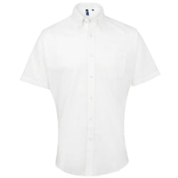 Premier Mens Signature Short-Sleeved Shirt - 23in, White