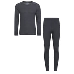 Mountain Warehouse Mens Talus Thermal Base Layer Set - XL, Charcoal
