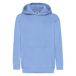 Fruit of the Loom Childrens/Kids Classic Hooded Sweatshirt - 12-13 Years, Sky Blue