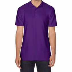Gildan Mens SoftStyle Double Pique Polo Shirt - S, Purple