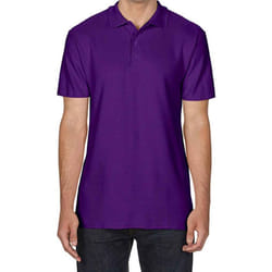 Gildan Mens SoftStyle Double Pique Polo Shirt - S, Purple