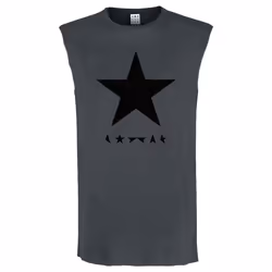 Amplified Unisex Adult Black Star David Bowie Tank Top - M, Charcoal