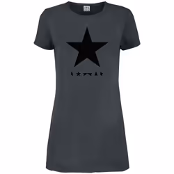 Amplified Womens/Ladies Black Star David Bowie T-Shirt Dress - S, Charcoal