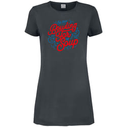 Amplified Womens/Ladies Swirly Bowling For Soup T-Shirt Dress - XXL, Charcoal