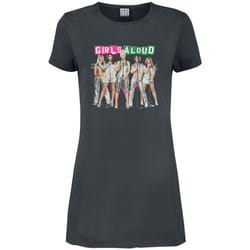 Amplified Womens/Ladies Split Colour Girls Aloud T-Shirt Dress - XL, Charcoal