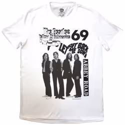 The Beatles Unisex Adult 1969 T-Shirt - S, White