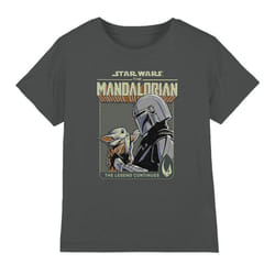 Star Wars: The Mandalorian Childrens/Kids Legend Continues Grogu T-Shirt - 9-10 Years, Charcoal