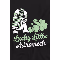 Star Wars Childrens/Kids Lucky Astromech St Patricks Day T-Shirt - 9-10 Years, Black