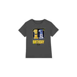 Star Wars Childrens/Kids C3PO R2-D2 Space 11th Birthday T-Shirt - 12-13 Years, Charcoal