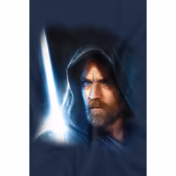 Star Wars Childrens/Kids Obi Wan Kenobi Poster T-Shirt - 12-13 Years, Navy