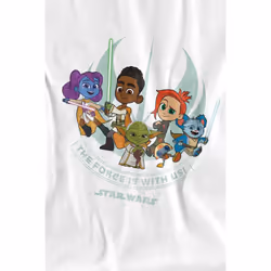Star Wars Childrens/Kids Young Jedi Adventure The Force Is With Us T-Shirt - 7-8 Years, White