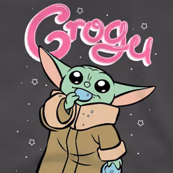 Star Wars: The Mandalorian Childrens/Kids Grogu Bubble T-Shirt - 9-10 Years, Charcoal