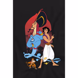 Aladdin Childrens/Kids T-Shirt - 9-10 Years, Black