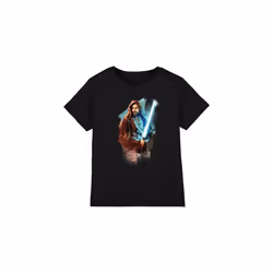 Star Wars Childrens/Kids Obi Wan Kenobi Painted T-Shirt - 9-10 Years, Black