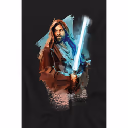 Star Wars Childrens/Kids Obi Wan Kenobi Painted T-Shirt - 9-10 Years, Black
