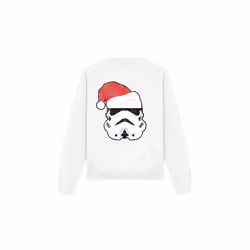 Star Wars Unisex Adult Stormtrooper Santa Christmas Sweatshirt - S, White