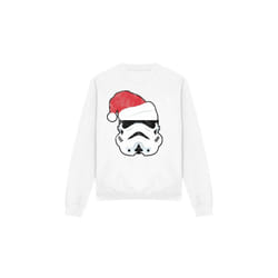 Star Wars Unisex Adult Stormtrooper Santa Christmas Sweatshirt - M, White