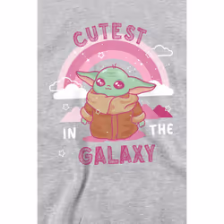 Star Wars: The Mandalorian Unisex Adult Cutest In The Galaxy Grogu Sweatshirt - XL, Sport Heather