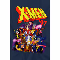 Marvel Mens X-Men 97 Comic T-Shirt - XL, Navy