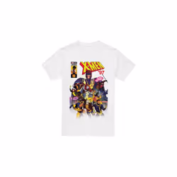 Marvel Mens X-Men Comic Cover Team T-Shirt - S, White