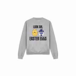 Star Wars Unisex Adult Look Sir, Easter Eggs Sweatshirt - L, Sport Heather