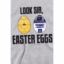 Star Wars Unisex Adult Look Sir, Easter Eggs Sweatshirt - XXL, Sport Heather