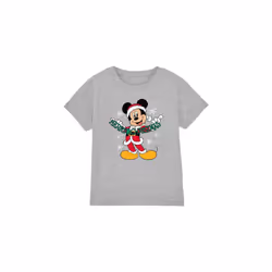 Disney Childrens/Kids Merry Christmas Mickey Mouse T-Shirt - 7-8 Years, Sport Heather