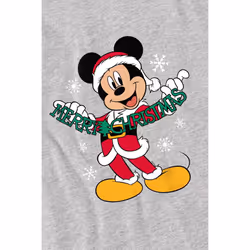 Disney Childrens/Kids Merry Christmas Mickey Mouse T-Shirt - 9-10 Years, Sport Heather