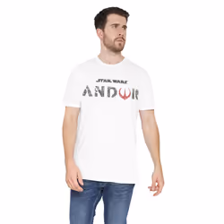 Star Wars Mens Andor Logo T-Shirt - S, White