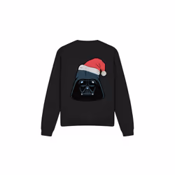 Star Wars Unisex Adult Darth Vader Santa Christmas Sweatshirt - XL, Black