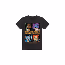 Star Wars Mens Young Jedi Adventure Among The Stars T-Shirt - 3XL, Black