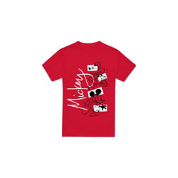 Disney Mens Mickey Mouse Geometric Shapes T-Shirt - XL, Red