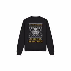 Star Wars Unisex Adult Crush The Resistance This Christmas Sweatshirt - XL, Black