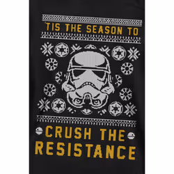 Star Wars Unisex Adult Crush The Resistance This Christmas Sweatshirt - XL, Black