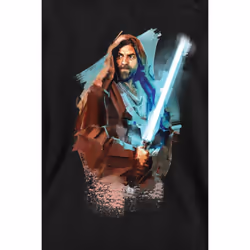 Star Wars Unisex Adult Obi Wan Kenobi Painted Sweatshirt - S, Black