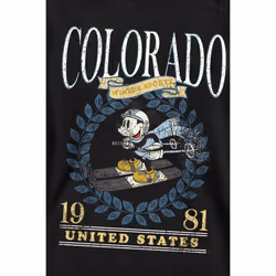 Disney Unisex Adult Colorado Ski Mickey Mouse Sweatshirt - XL, Black