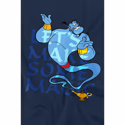 Aladdin Childrens/Kids Let's Make Some Magic Genie T-Shirt - 3-4 Years, Navy