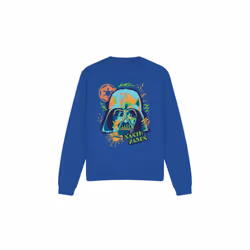 Star Wars Unisex Adult 90s Darth Vader Sweatshirt - L, Royal Blue