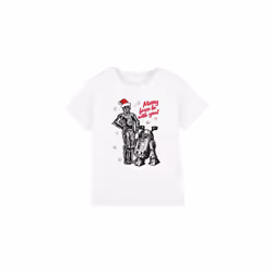 Star Wars Childrens/Kids Merry Christmas Droids T-Shirt - 9-10 Years, White