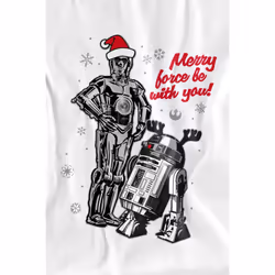 Star Wars Childrens/Kids Merry Christmas Droids T-Shirt - 9-10 Years, White