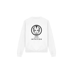 Marvel Unisex Adult Secret Invasion Mono Badge Sweatshirt - XXL, White